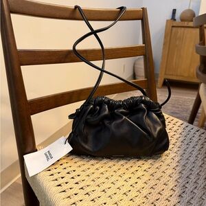 Mansur Gavriel Black Crossbody Bag with Slouchy Design